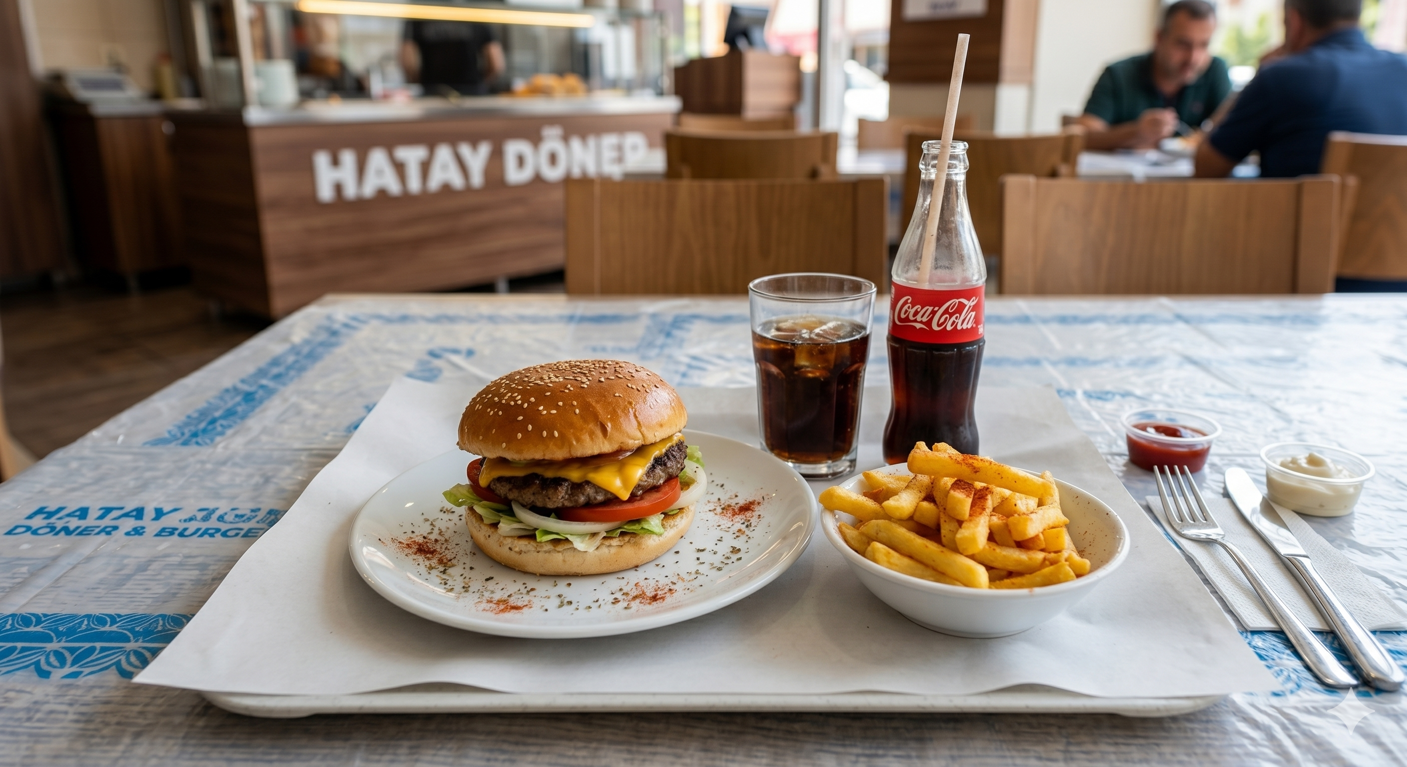 Hamburger + Patates + Kola